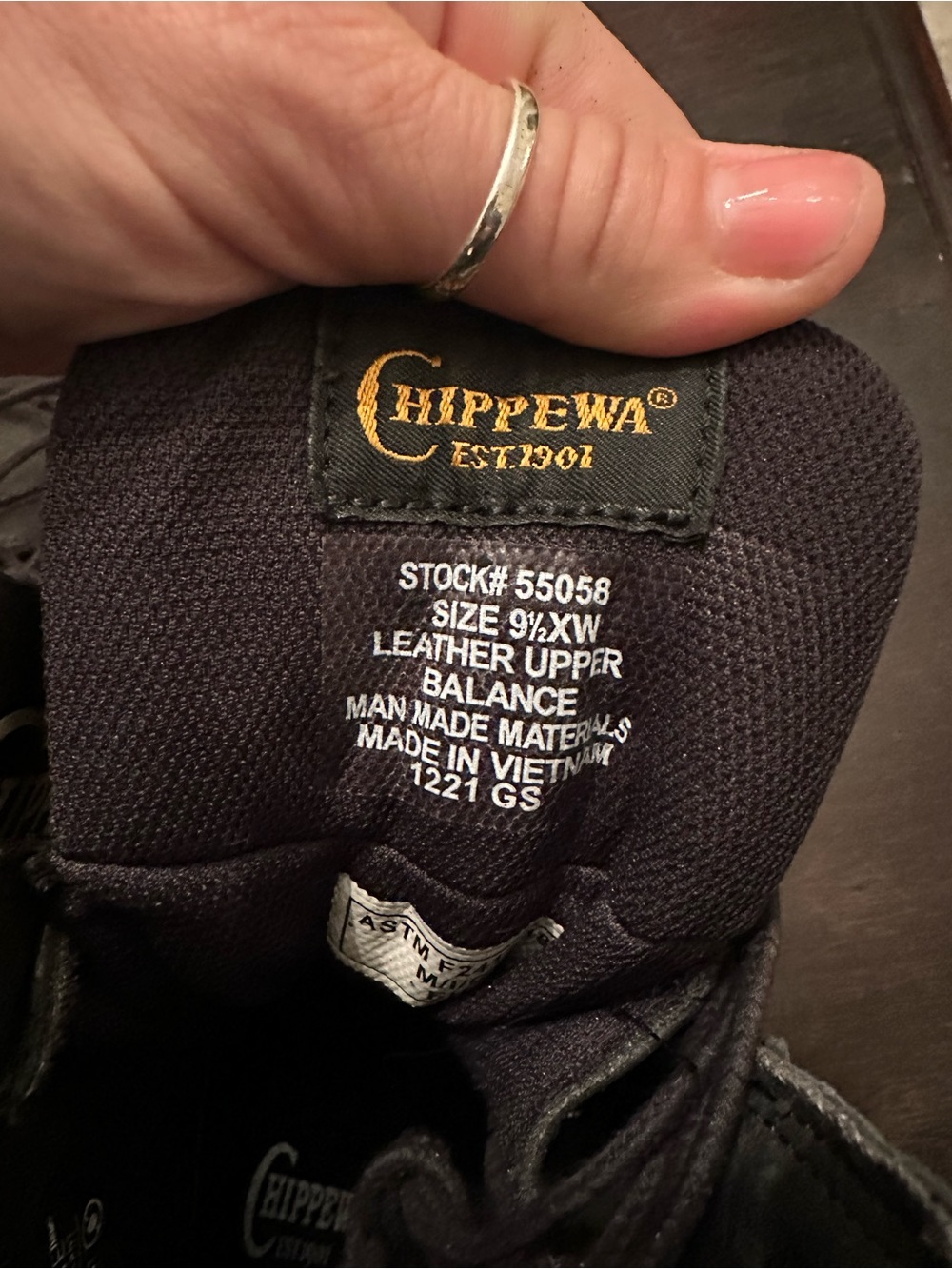 Chippewa Black Waterproof Men's Lace-Up Work Boots - Picture 3 of 3